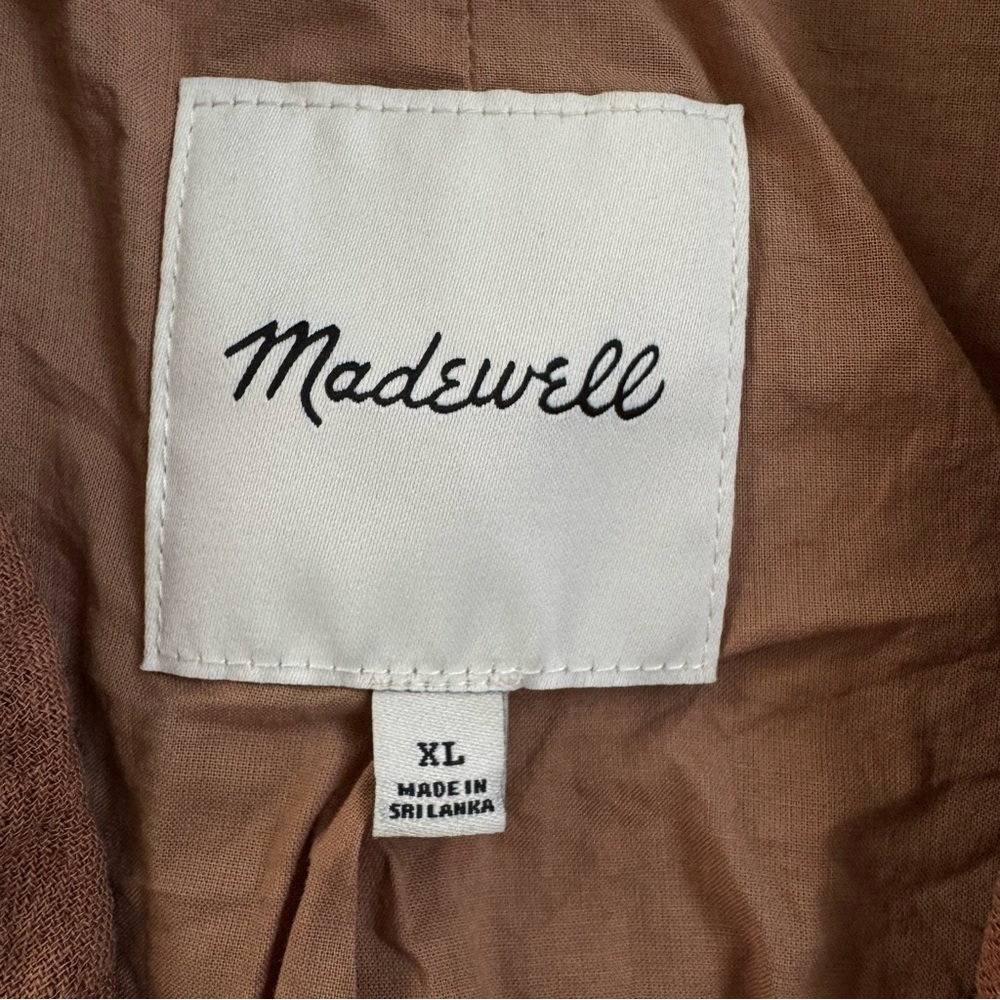 Madewell Tan- Cotton Linen Blend Relaxed Larsen Blazer-Size XL - Picture 13 of 14